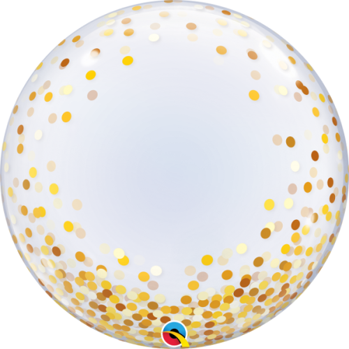 Gold Confetti Dots - Deco Bubble 24"