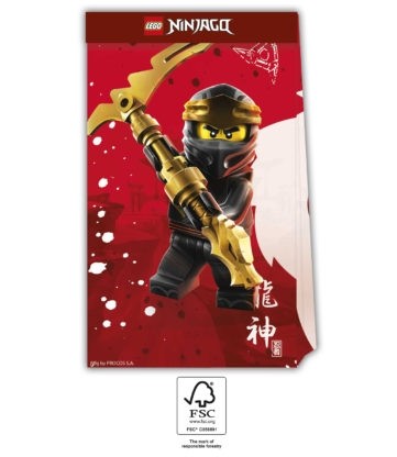 Lego Ninjago Paper Party Bags 4ct