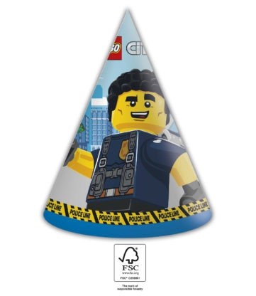 Lego City Party Hats 6ct