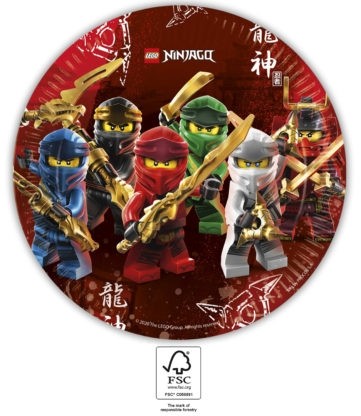 Lego Ninjago Paper Plates 23cm 8ct