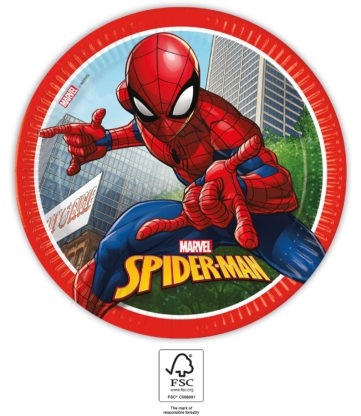 Spiderman Crime Fighter Paper Plates 23cm 8ct