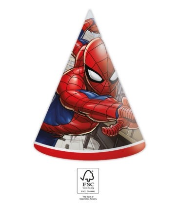 Spiderman Crime Fighter Party Hats 6ct