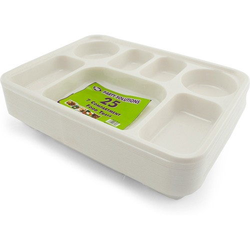 Food Tray with 7 Large Sections 25pcs