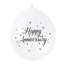 Happy Anniversary 9" Latex Air Fill Balloon - Assorted Colours, Printed 1 Side - 10ct.