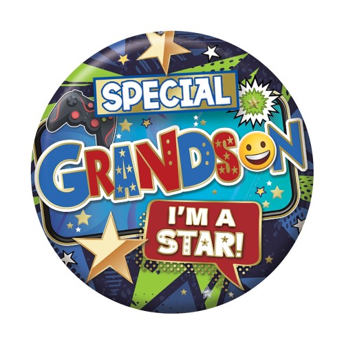 Special Grandson I'm a Star Small Badges 6ct (5.5cm)