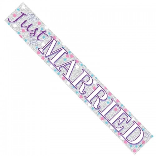 Just Married Banner (Pack of 6)