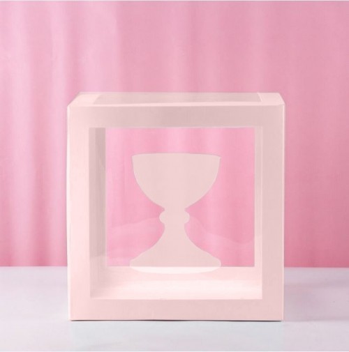 Chalice Transparent Baby Pink Balloon Box 30x30x30cm