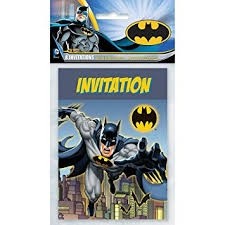Batman Invitations 8ct