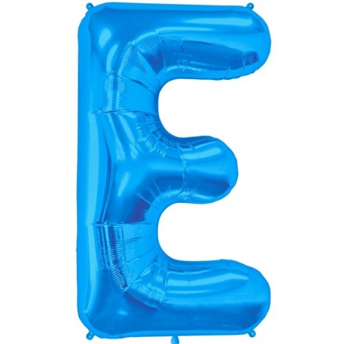 Letter E-Blue - 16" Foil Balloon
