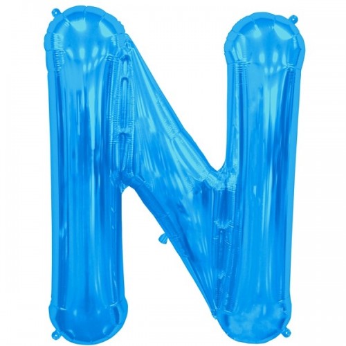 Letter N-Blue - 16" Foil Balloon