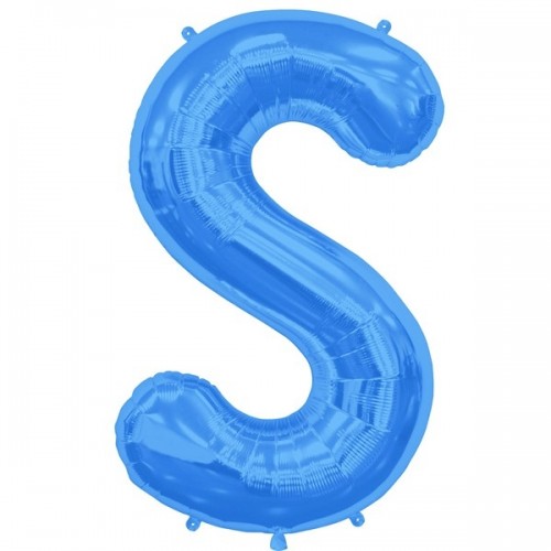 Letter S-Blue - 16" Foil Balloon