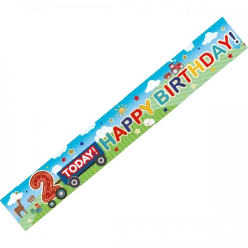 Age 2 Male Banner (Pack of 6)