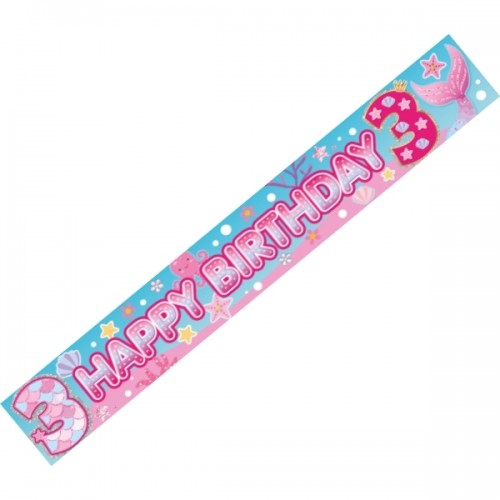 Age 3 Female Banner (Pack of 6)