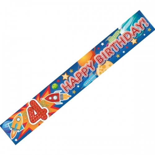 Age 4 Male Banner (Pack of 6)