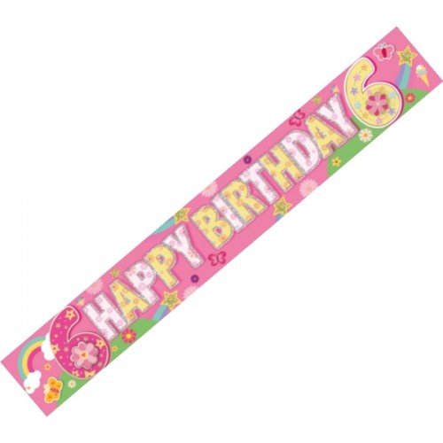 Age 6 Female Banner (Pack of 6)
