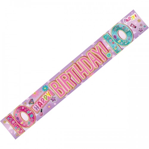 Age 10 Female Banner (Pack of 6)