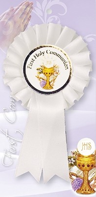 Holy Communion Rosette with Chalice Picture - Pack Of 6