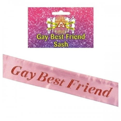 Gay Best Friend Hot Pink Sash 1ct
