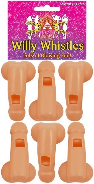 Hen Party Willy Whistles 6ct