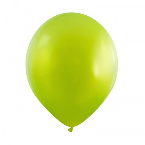 Cattex Fashion Metallic 12" Lime Green Latex Balloons 100ct