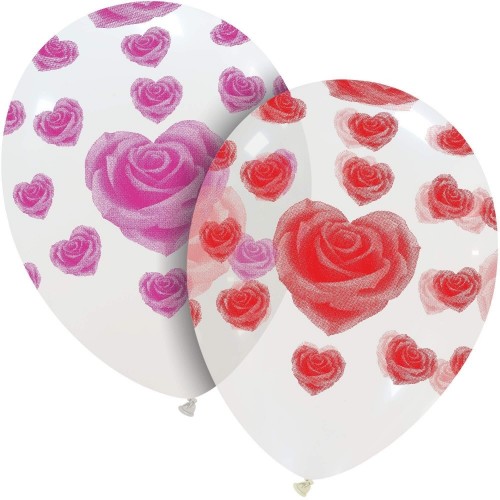 I Love You Red Roses 12" Latex Balloons 50Ct