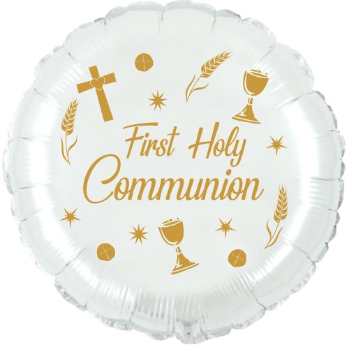 Chalice First Communion Gold 18" Foil Balloon UNPACKAGED