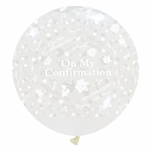 On My Confirmation 32" Clear Giant Latex Balloon