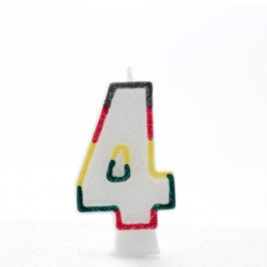 Age 4 Multi Colour Candle Neutral (Pack of 6)