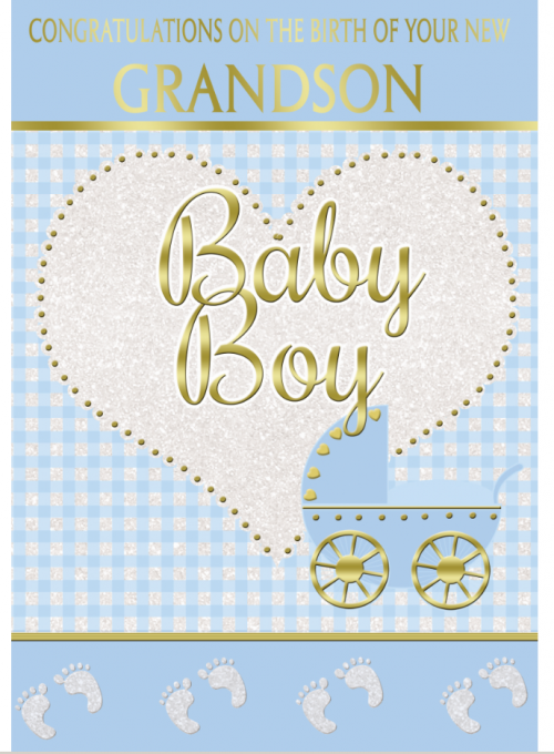 Baby Boy - Your Lovely New Grandson - Pack Of 12