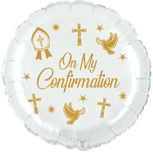 Crozier Confirmation Gold 18" Foil Balloon UNPACKAGED