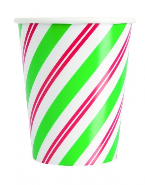 Peppermint Christmas Paper Cups 8ct