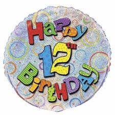 Happy 12th Birthday Prismatic 18" foil 