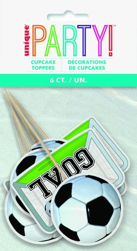 3D Soccer Cake Toppers 6ct