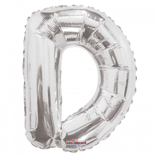 Silver Letter Balloon - D - (14inch)