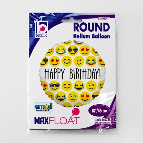 Emoji Birthday 18" Foil Balloon