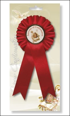 Confirmation - Rosette With Picture Pack Of 6