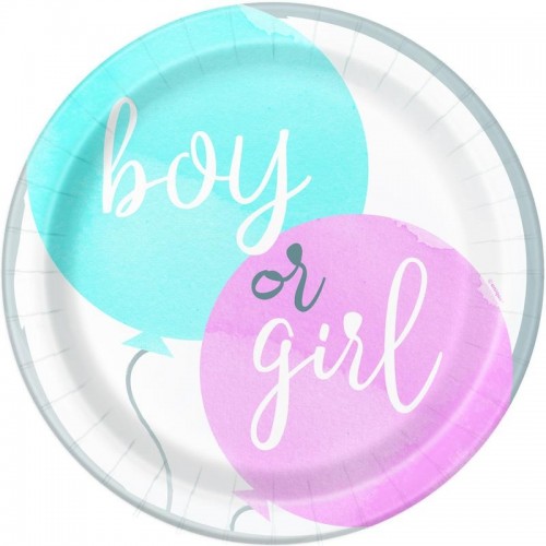 Gender Reveal Party 9" Plates 8ct