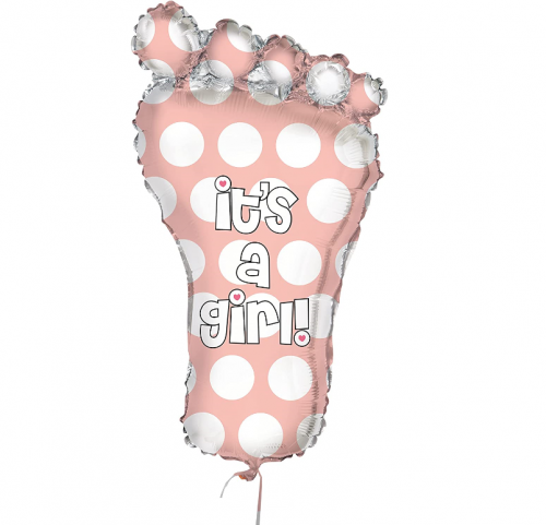Giant Footprint It's A Girl 31" Supershape Foil Balloon