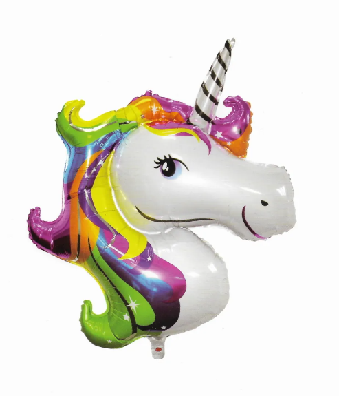 Colourful Unicorn Head 24" Supershape Foil Balloon (unpackaged)