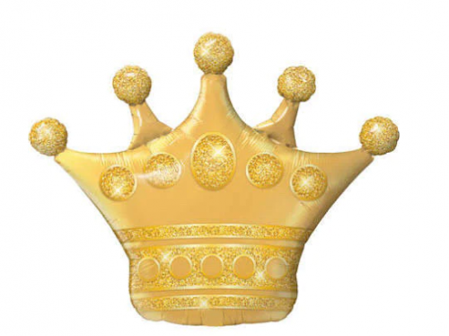 Gold Crown 36" Supershape Foil Balloon (unpackaged)
