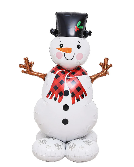 Snowman Stand up Christmas Foil Balloon (unpackaged)