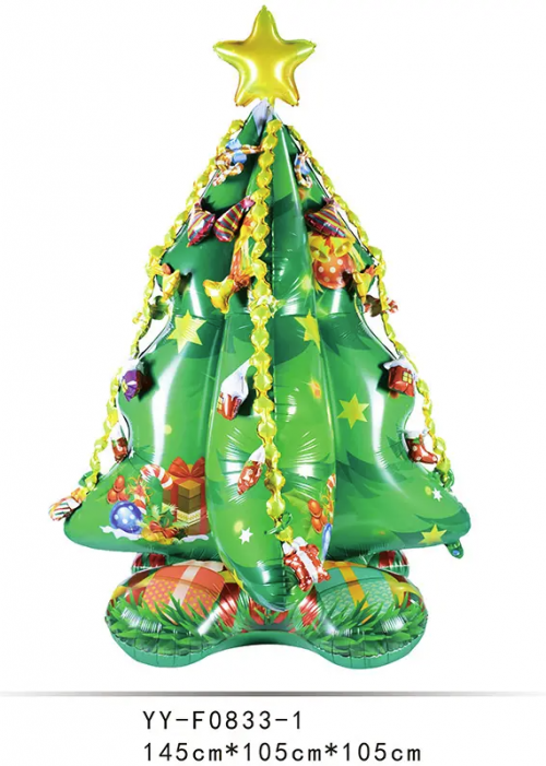 4D Christmas Tree Stand up Foil Balloon