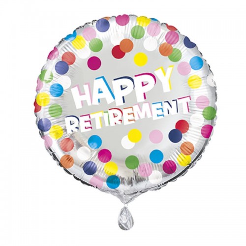 Colourful Dots Retirement 18" Foil Balloon