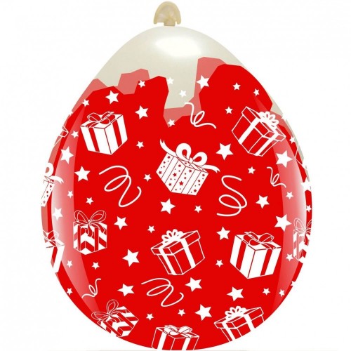 Christmas Presents 18" Clear Stuffing Balloon 10Ct