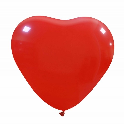 Dark Red Superior Heart 10" Latex Balloon 50Ct