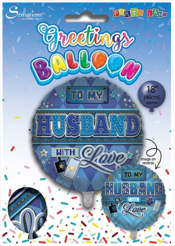 To My Husband 18" Foil Balloon