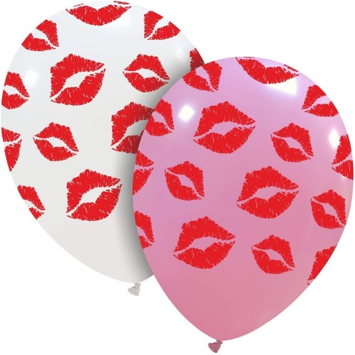 Kisses 12" Latex Balloons 25Ct