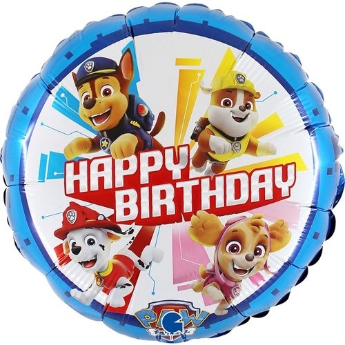 Ballon Alu Paw Patrol Happy Birthday 43cm - Articles festifs 