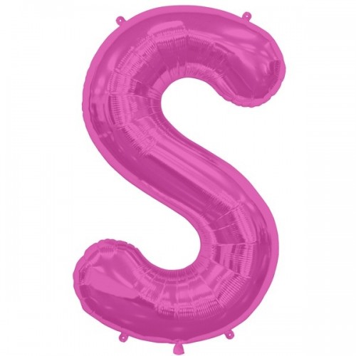 Letter S- Magenta - 16" Foil Balloon