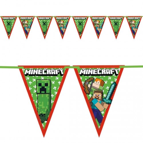 Minecraft Paper Triangular Flag Banner 9 Flags 